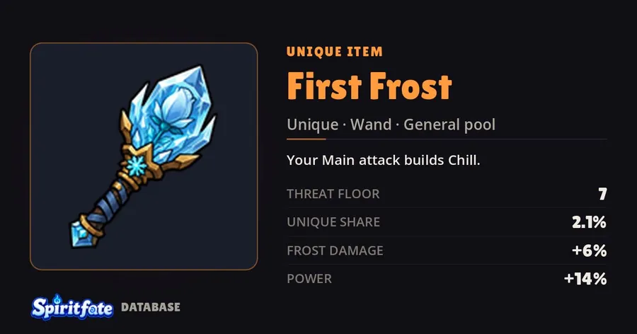 First Frost, a Unique item