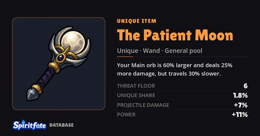 Patient Moon, a Unique item